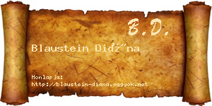 Blaustein Diána névjegykártya
